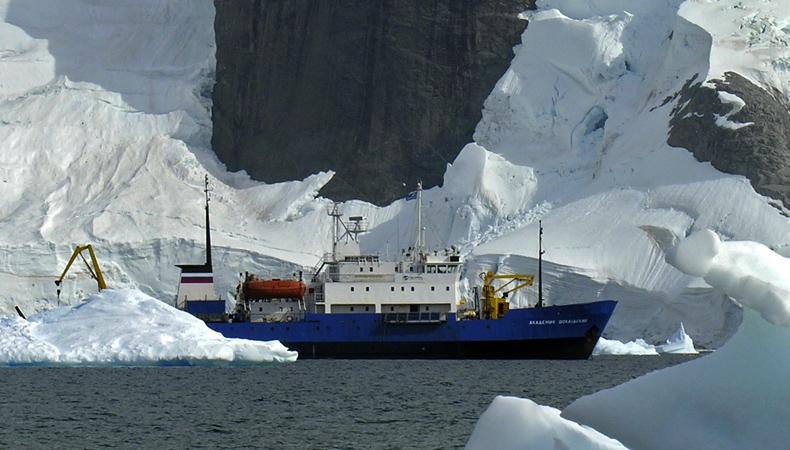 Our ship, a Russian built research vessel converted to accommodate 48 passengers, antarctica